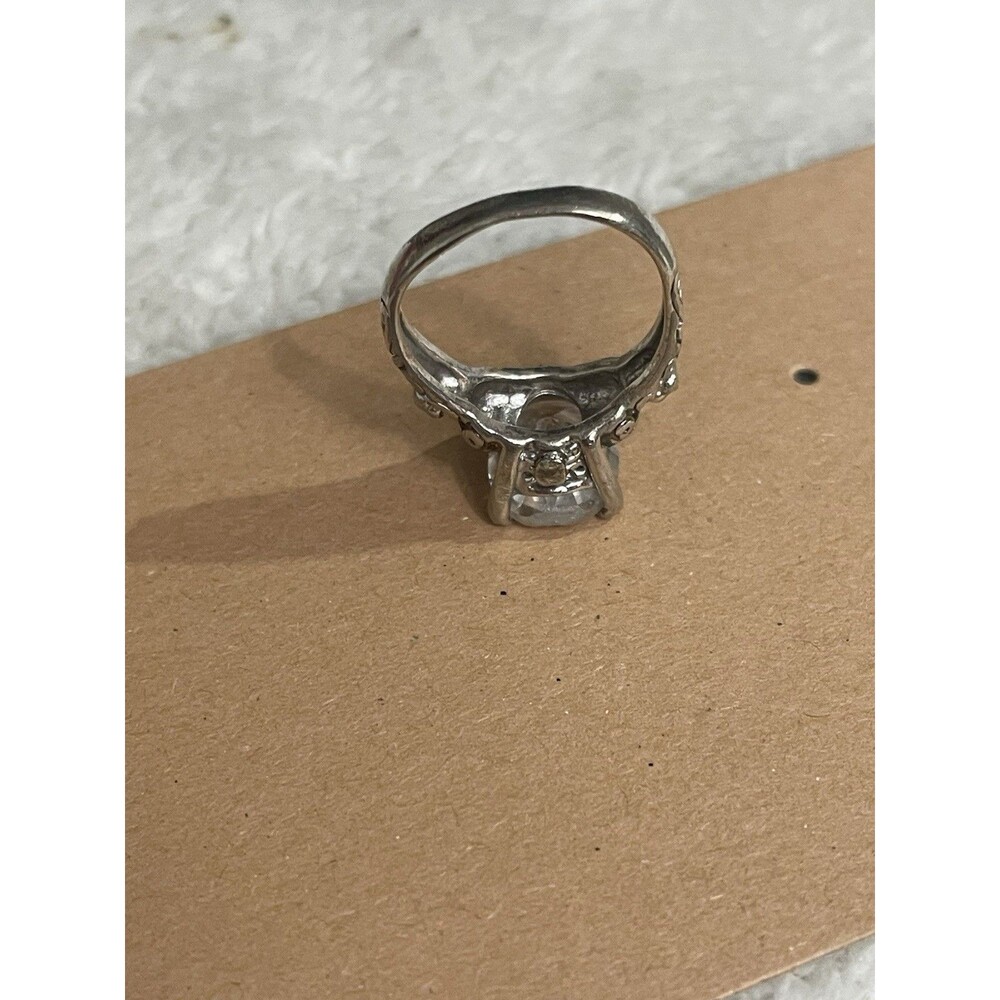Sterling Silver CZ Solitaire Ring in Size 5.5 - Picture 4 of 7